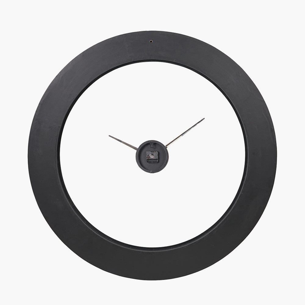 Black and Gold 2 Piece Open Wall Clock.