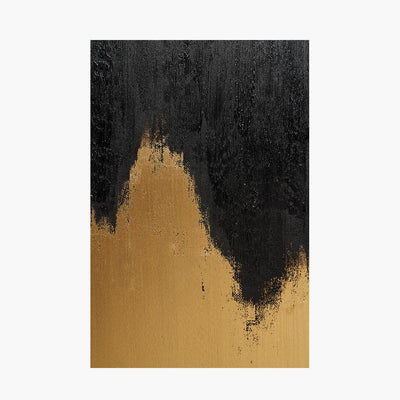 Pacific Lifestyle Accessories Black and Gold Abstract  Frameless Canvas House of Isabella UK