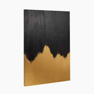 Pacific Lifestyle Accessories Black and Gold Abstract  Frameless Canvas House of Isabella UK