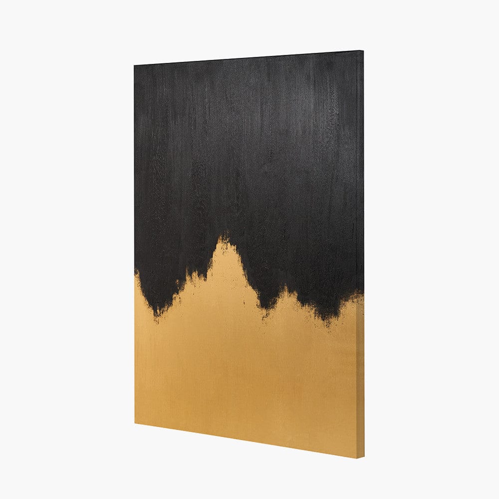 Black and Gold Abstract  Frameless Canvas.
