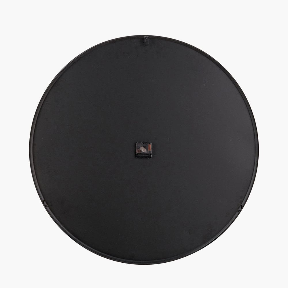 Black and Gold Metal Retro Wall Clock.