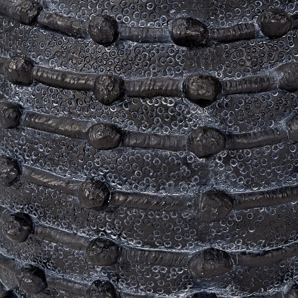 Black Bobble Fibrestone Decorative Planter.
