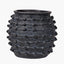Black Bobble Fibrestone Decorative Planter Large.