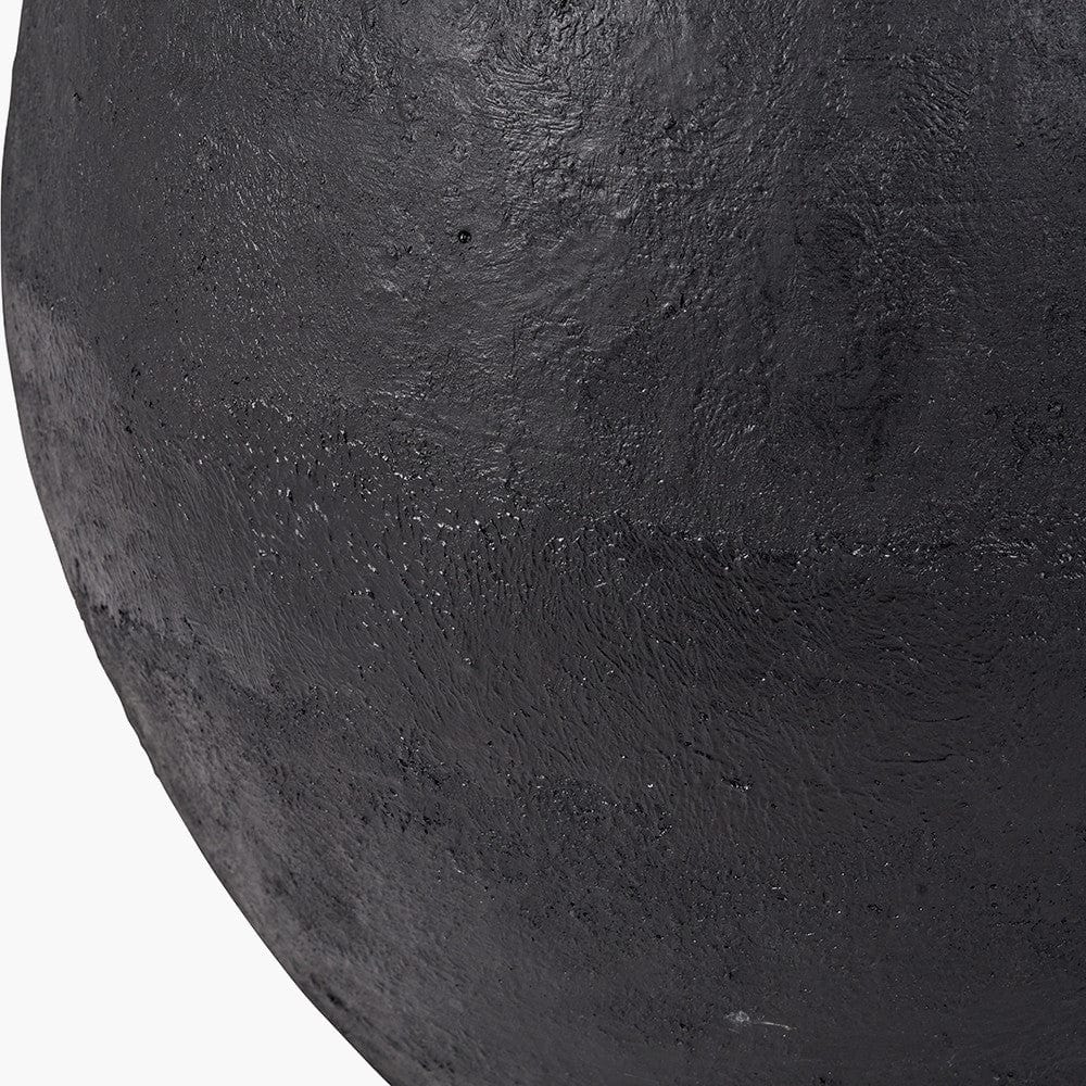 Black Fibrestone Decorative Vase.