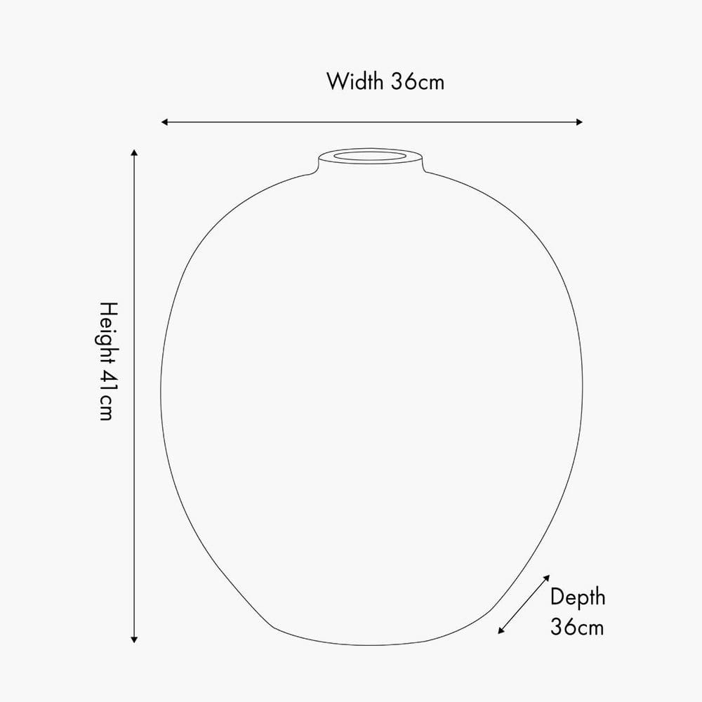 Black Fibrestone Decorative Vase.