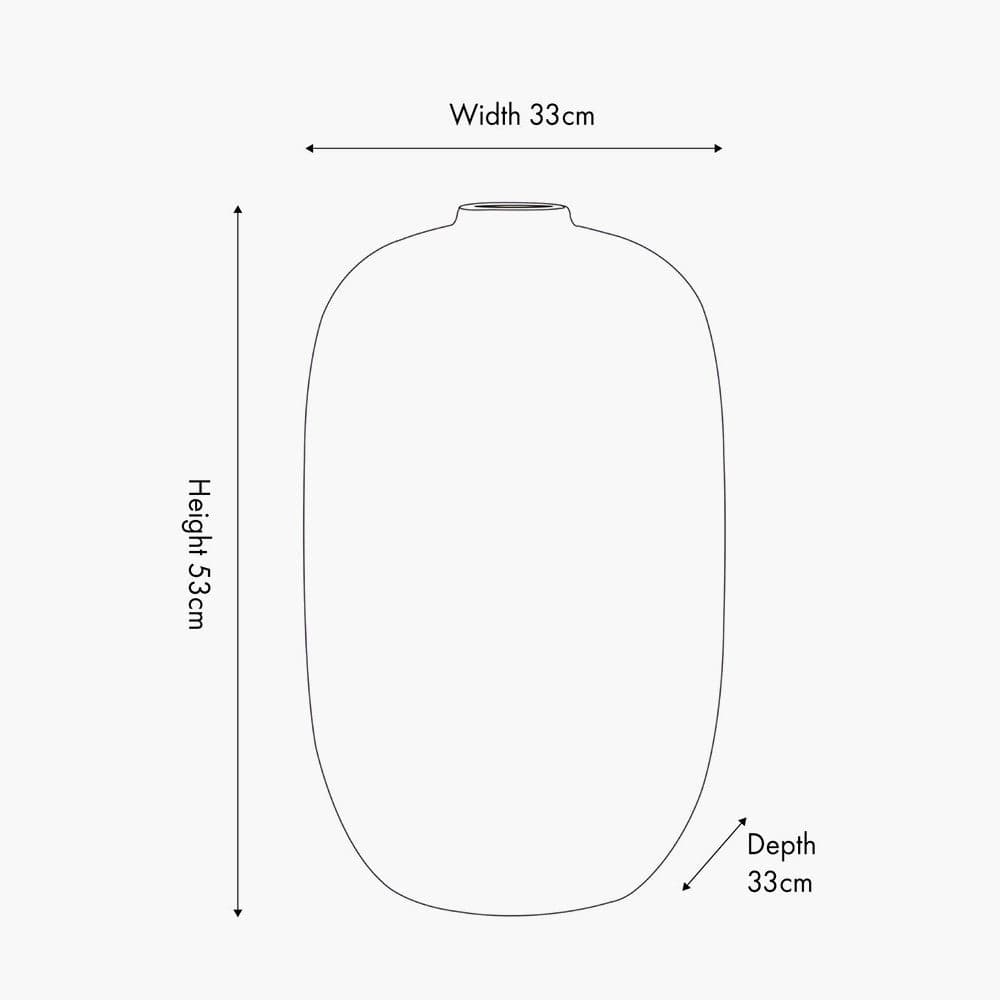 Black Fibrestone Decorative Vase Tall.