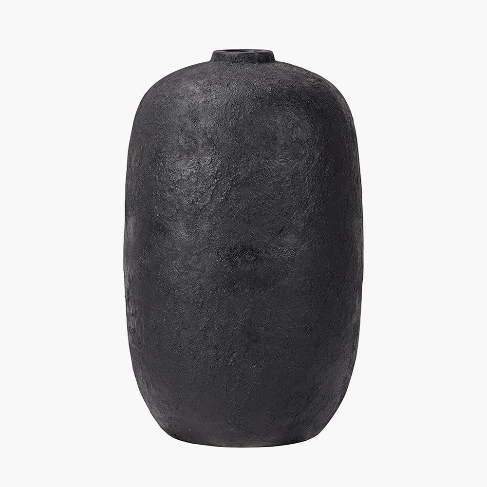 Black Fibrestone Decorative Vase Tall.