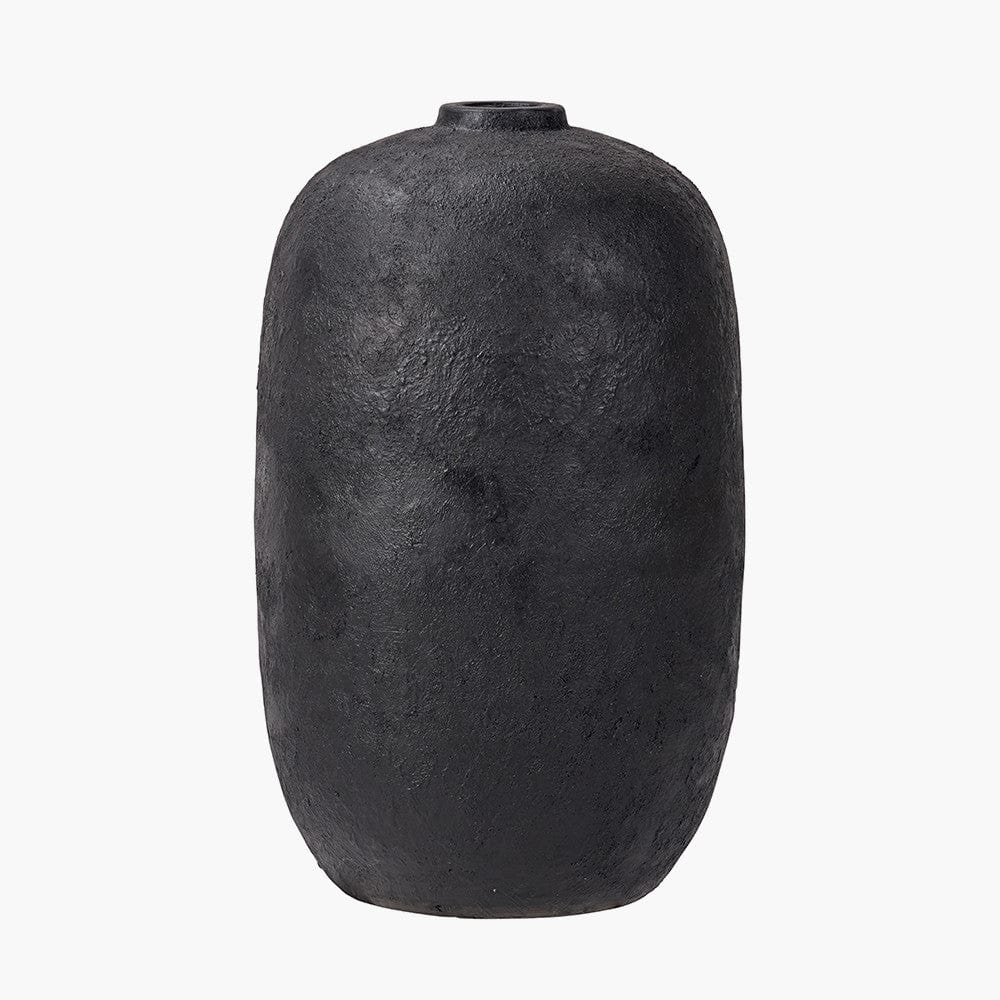 Black Fibrestone Decorative Vase Tall.