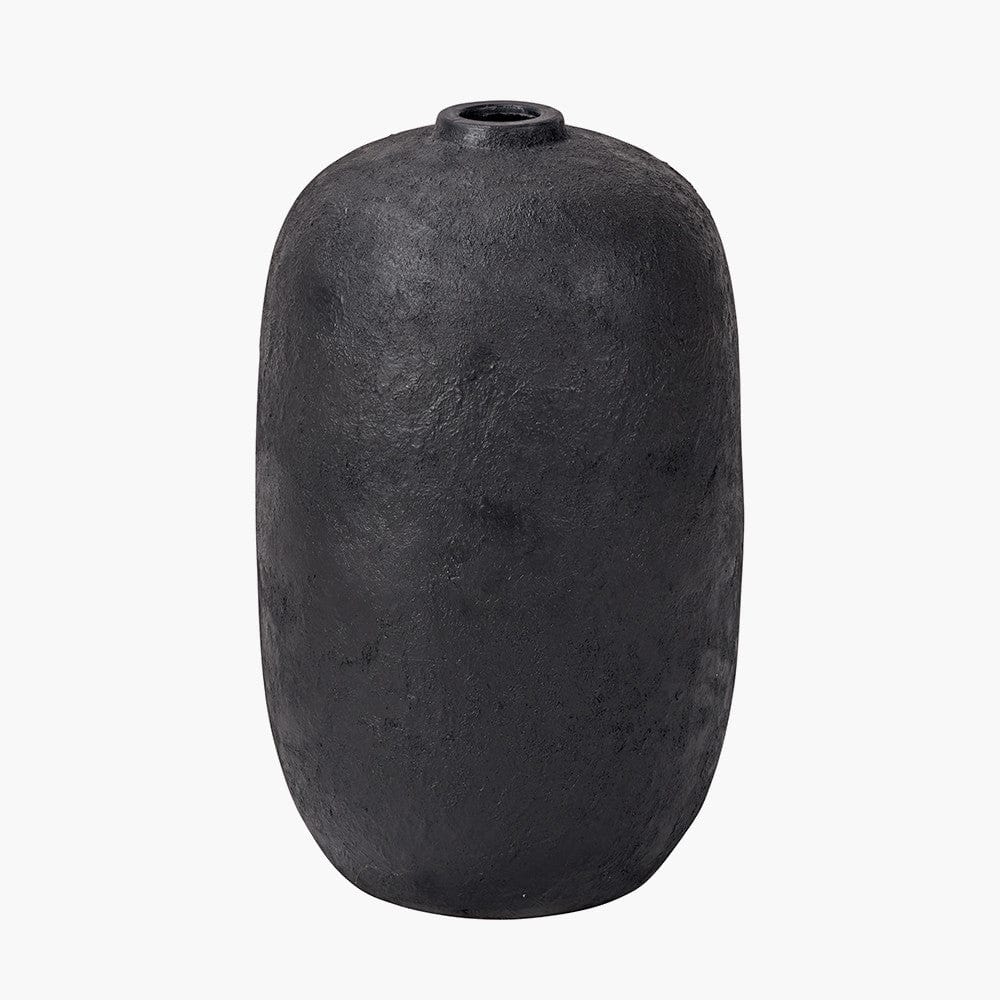 Black Fibrestone Decorative Vase Tall.