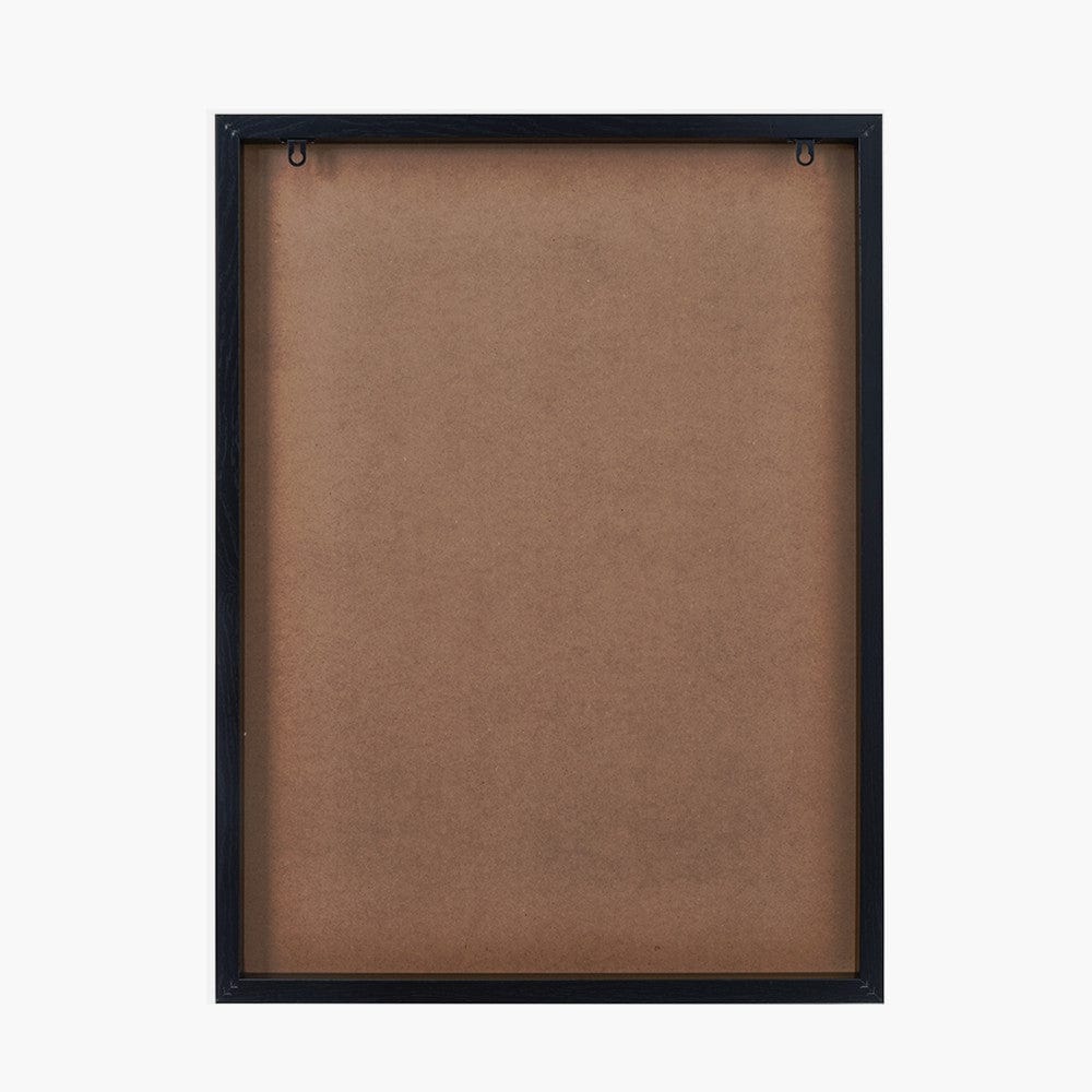 Black Marble Canvas With Gold Geo Pattern.