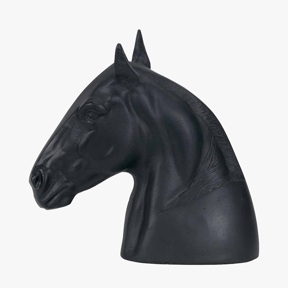 Black Metal Horse Head Ornament.