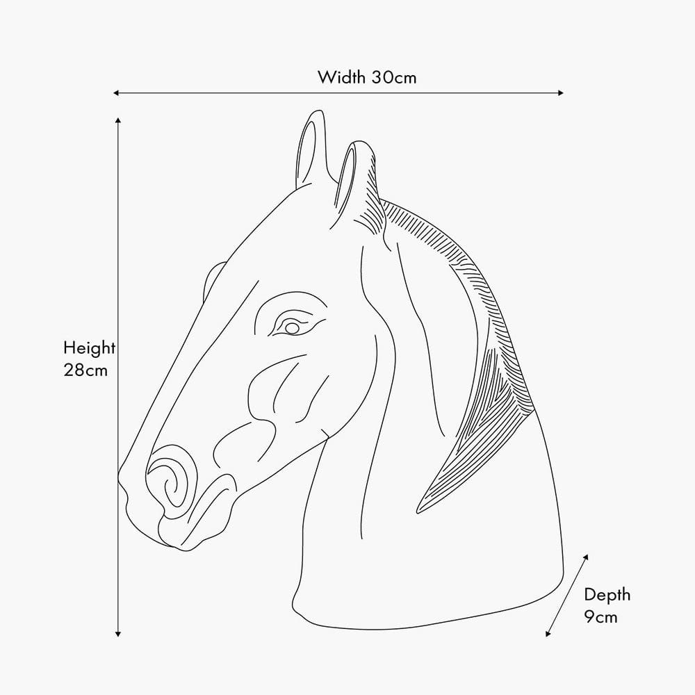 Black Metal Horse Head Ornament.