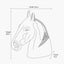 Black Metal Horse Head Ornament.