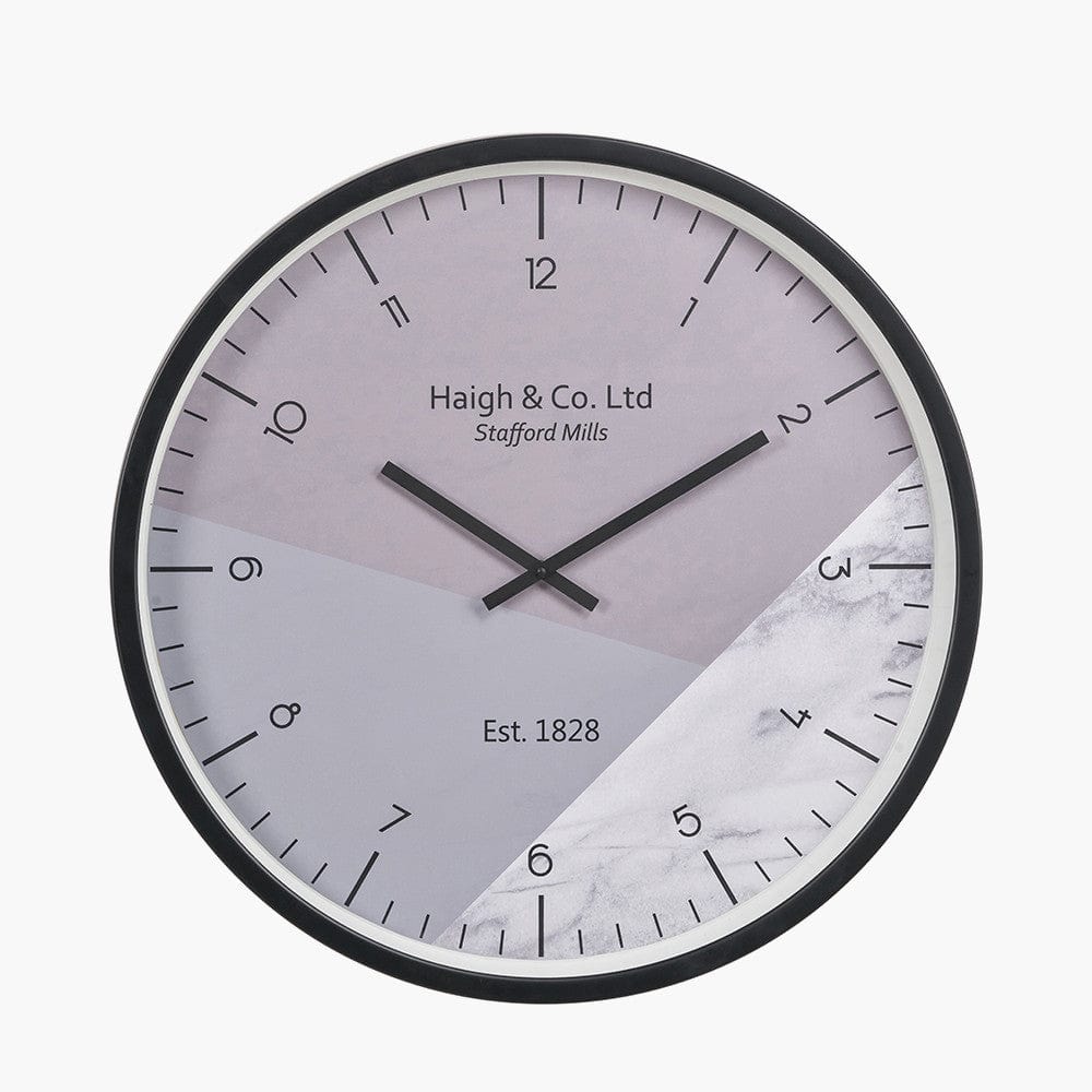 Black Metal Printed Face Wall Clock.