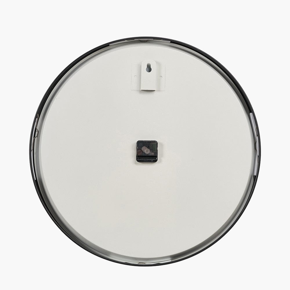 Black Metal Printed Face Wall Clock.