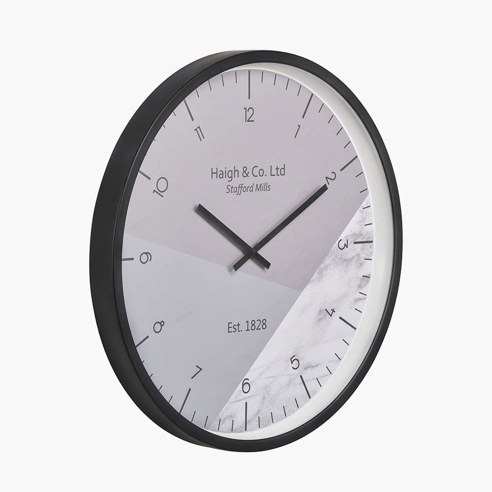 Black Metal Printed Face Wall Clock.