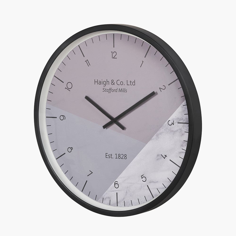 Black Metal Printed Face Wall Clock.