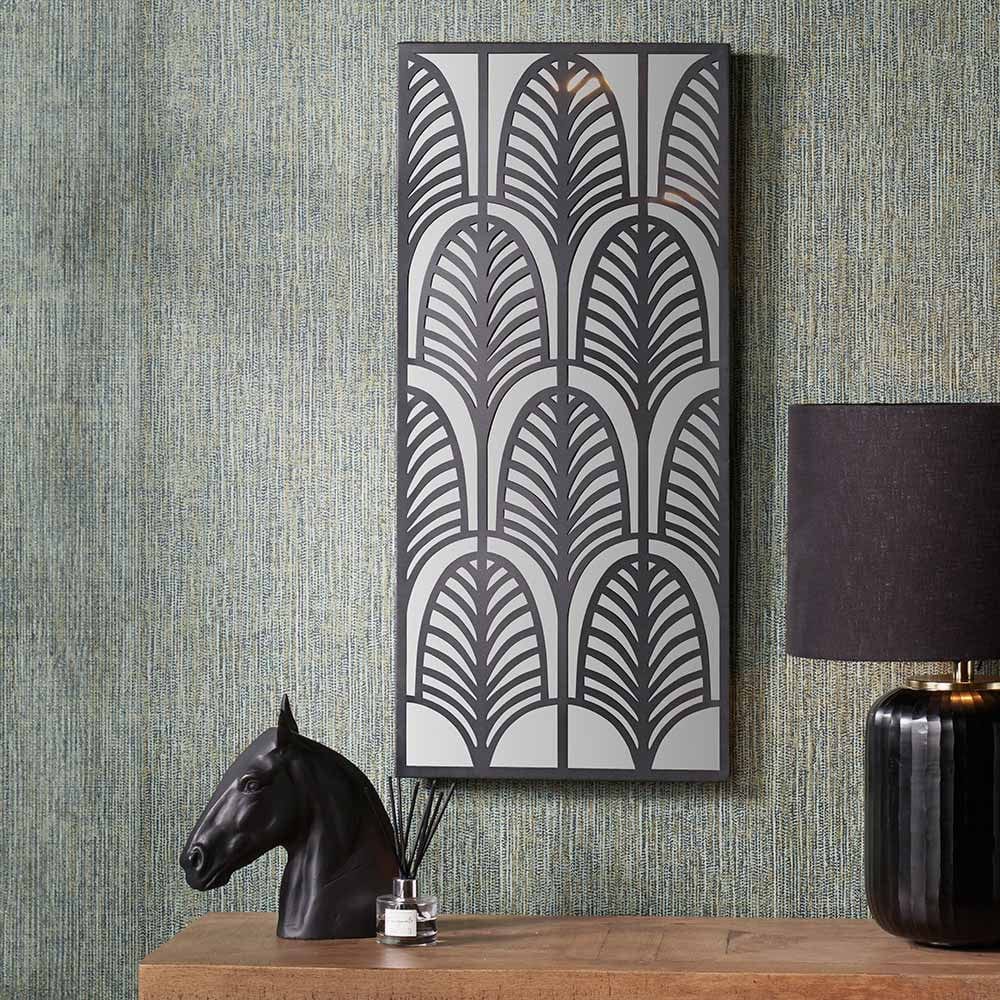 Pacific Lifestyle Accessories Black Metal Rectangular Mirrored Wall Art House of Isabella UK