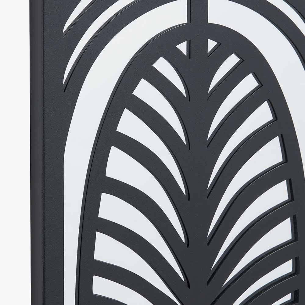 Pacific Lifestyle Accessories Black Metal Rectangular Mirrored Wall Art House of Isabella UK