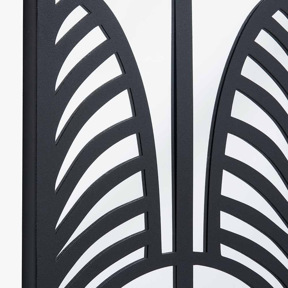 Pacific Lifestyle Accessories Black Metal Rectangular Mirrored Wall Art House of Isabella UK