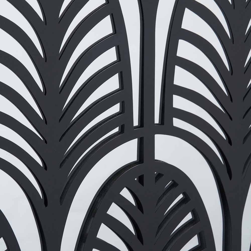 Pacific Lifestyle Accessories Black Metal Rectangular Mirrored Wall Art House of Isabella UK