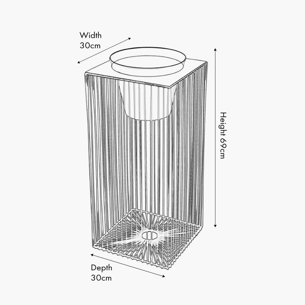 Pacific Lifestyle Accessories Black Metal Strut Planter Large House of Isabella UK