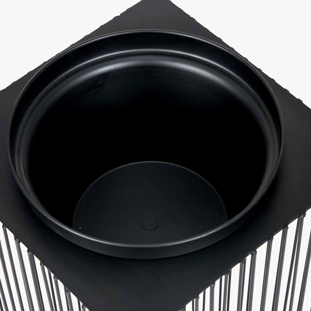 Black Metal Strut Planter Large.