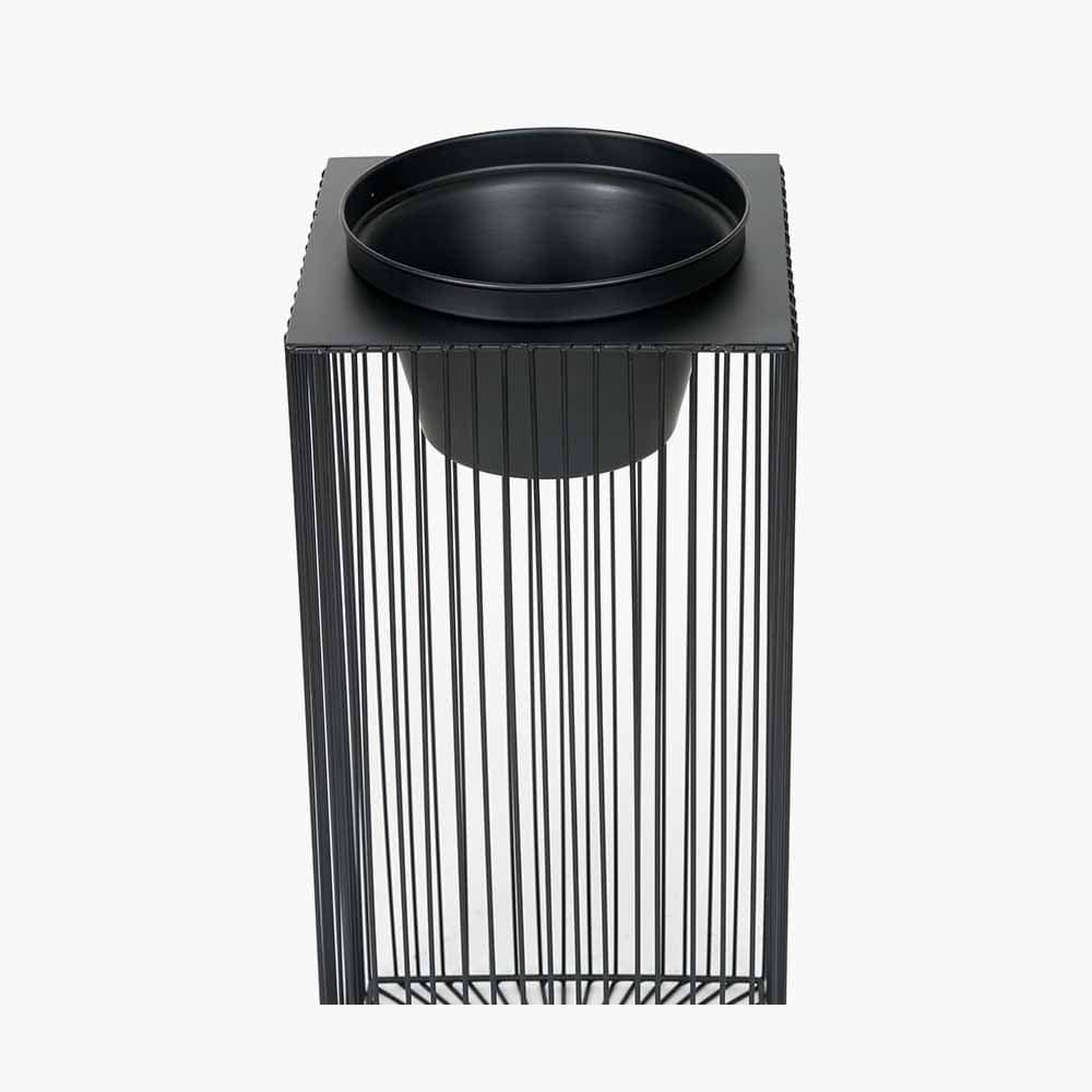 Black Metal Strut Planter Large.