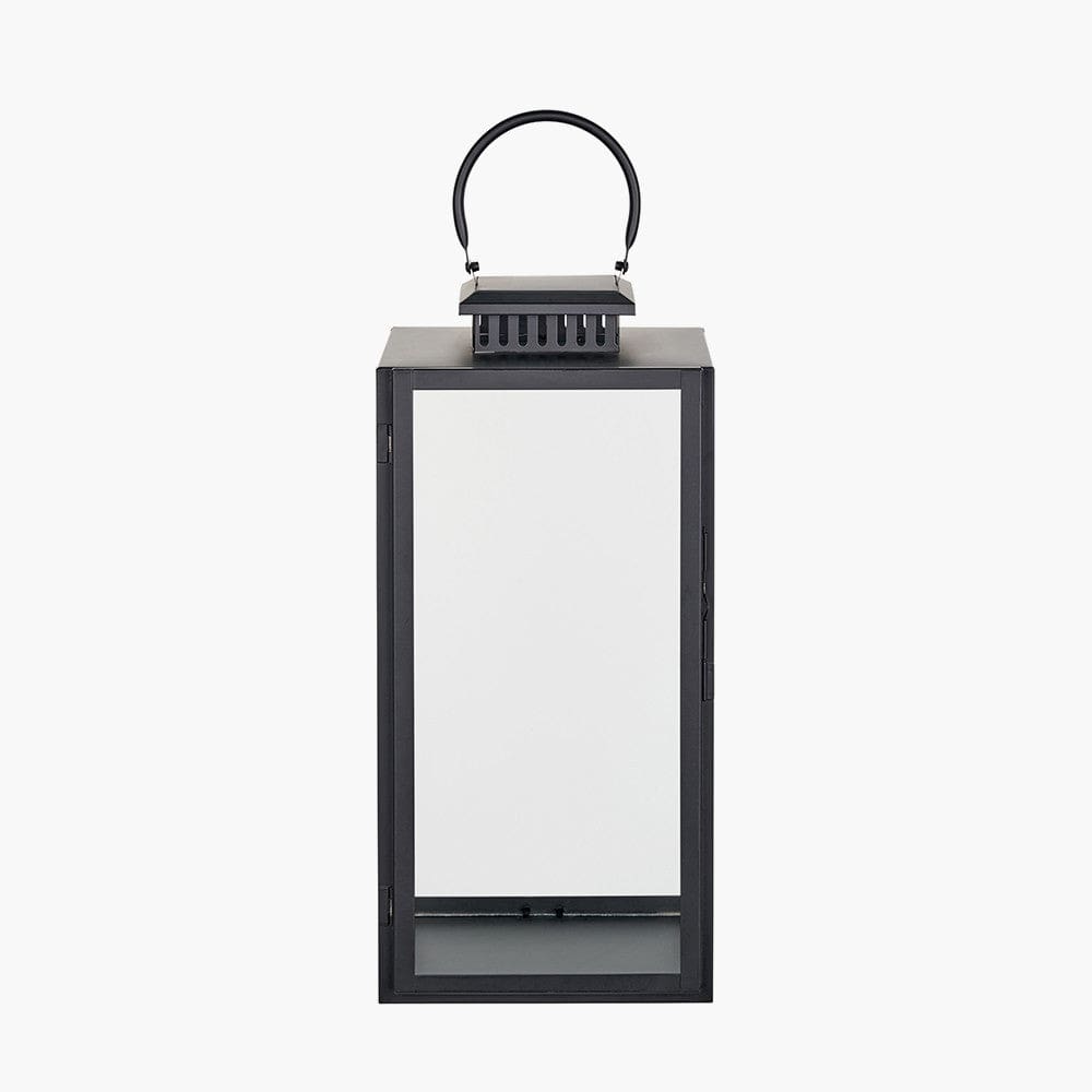 Pacific Lifestyle Accessories Black Stainless Steel and Glass Large Rectangular Lantern House of Isabella UK