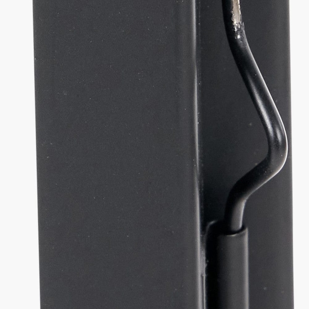 Black Stainless Steel and Glass Large Tall Lantern.