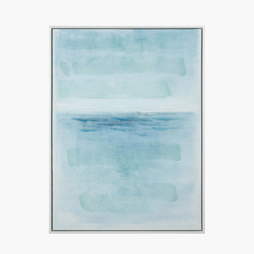 Pacific Lifestyle Accessories Blues Abstract Canvas with White Frame House of Isabella UK