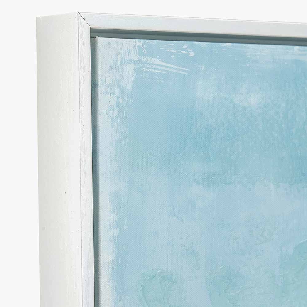 Pacific Lifestyle Accessories Blues Abstract Canvas with White Frame House of Isabella UK
