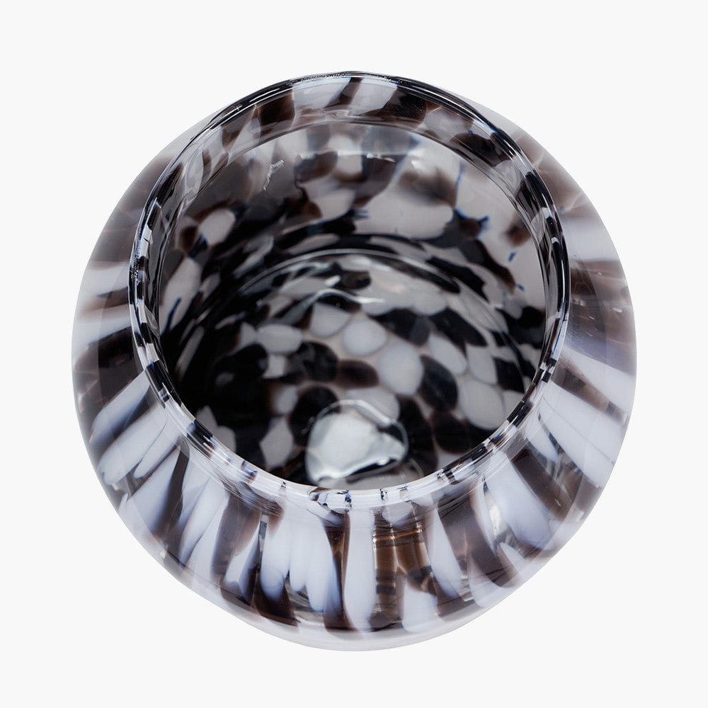 Pacific Lifestyle Accessories Brown and White Tortoiseshell Glass Vase Tall House of Isabella UK