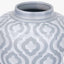 Celia Grey and White Ceramic Geo Pattern Lidded Ginger Jar.