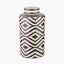 Pacific Lifestyle Accessories Chirala Black and White Ceramic Aztec Design Lidded Ginger Jar House of Isabella UK