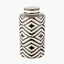 Pacific Lifestyle Accessories Chirala Black and White Ceramic Aztec Design Lidded Ginger Jar House of Isabella UK