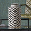 Pacific Lifestyle Accessories Chirala Black and White Ceramic Aztec Design Lidded Ginger Jar House of Isabella UK
