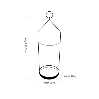 Pacific Lifestyle Accessories Clear Glass and Brass Metal Large Hurricane House of Isabella UK