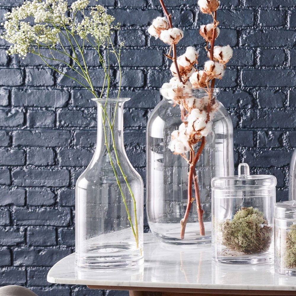 Clear Glass Bottle Vase Large.