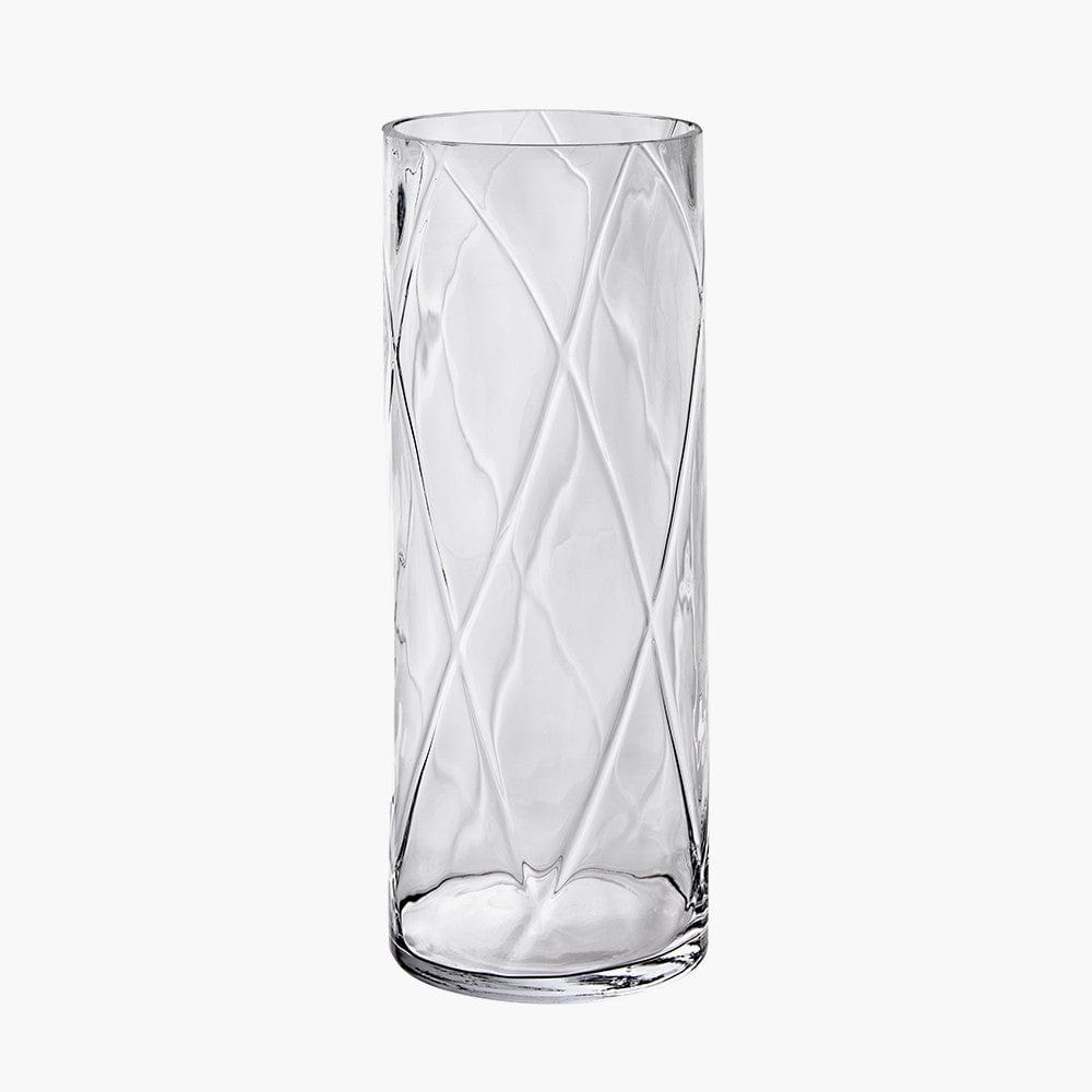 Clear Glass Optic Vase Large.