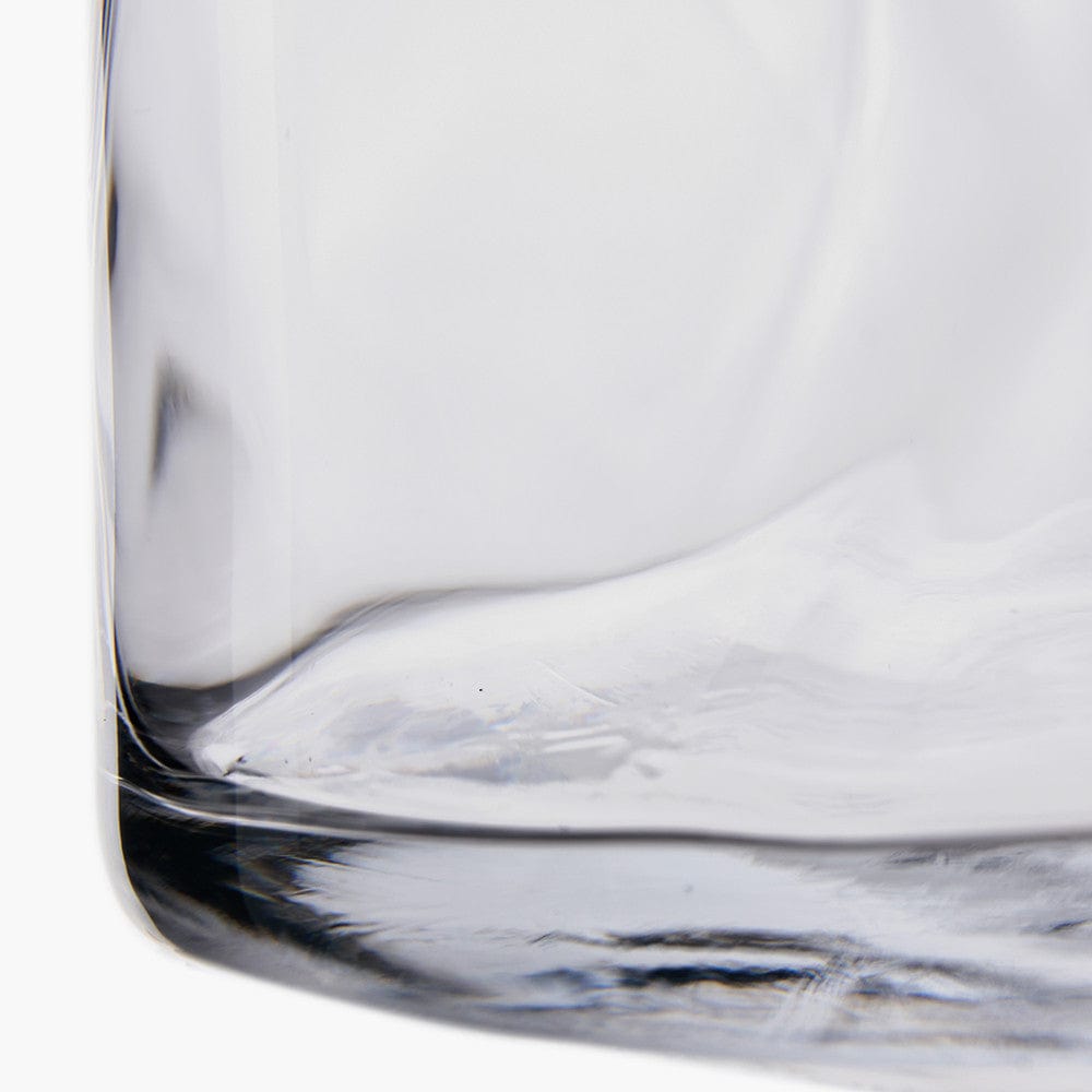 Clear Glass Optic Vase Large.