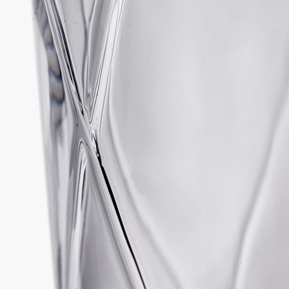 Clear Glass Optic Vase Large.