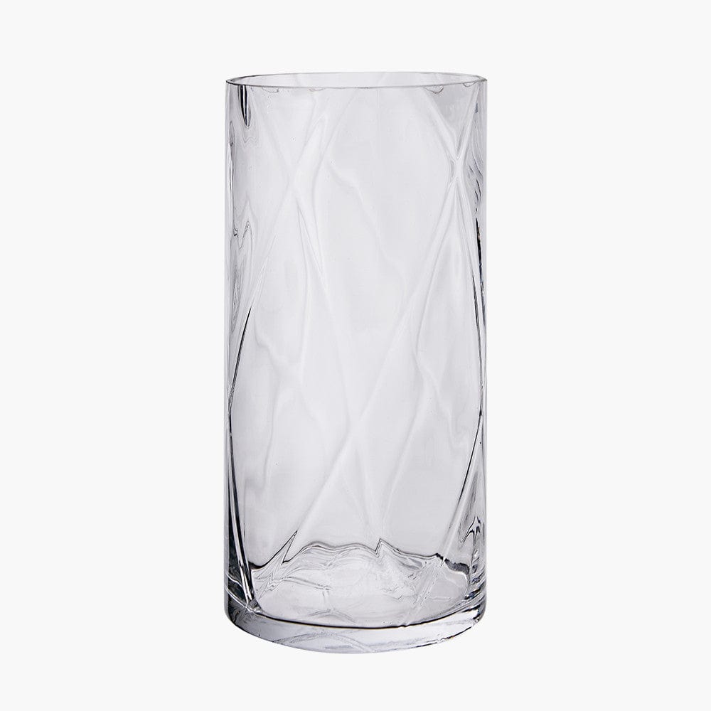 Clear Glass Optic Vase Medium.