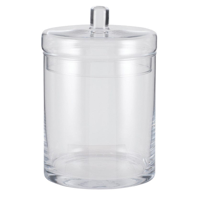 Clear Glass Tucana Lidded Jar Large.