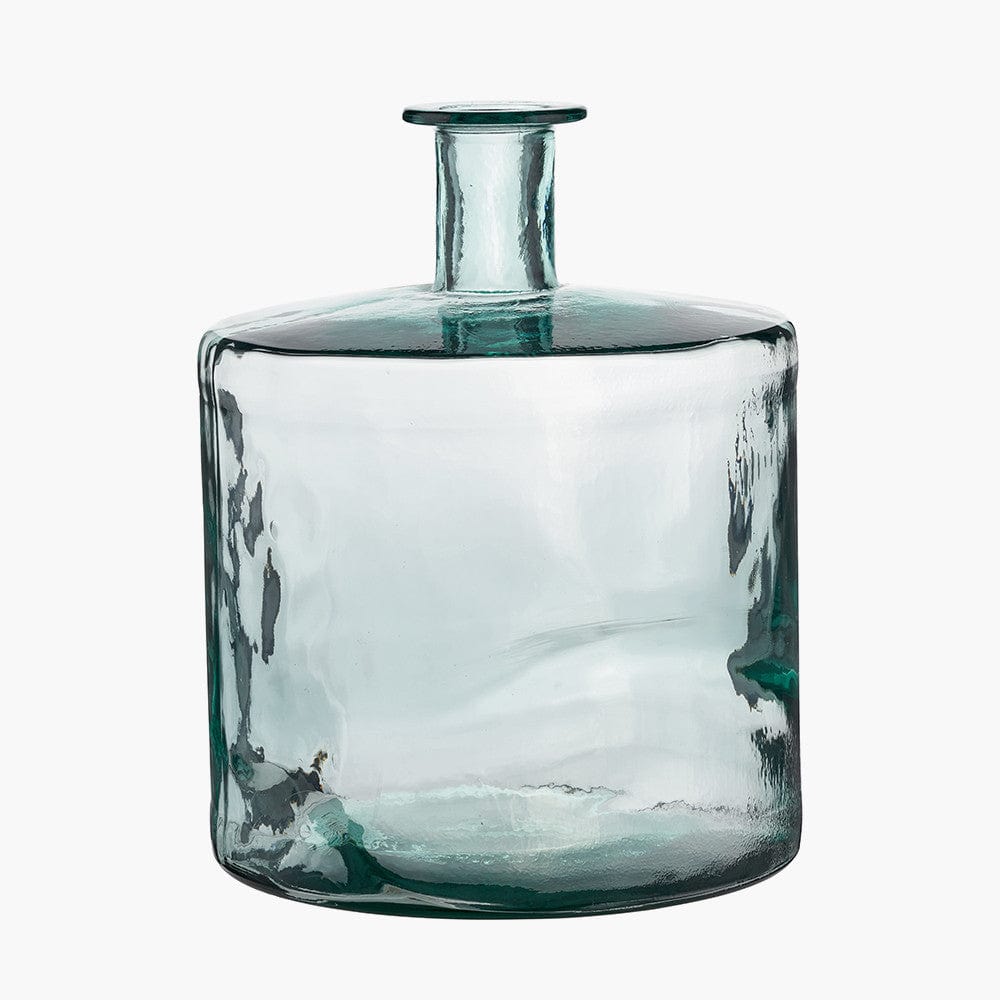 Clear Recycled Glass Bottle Vase.