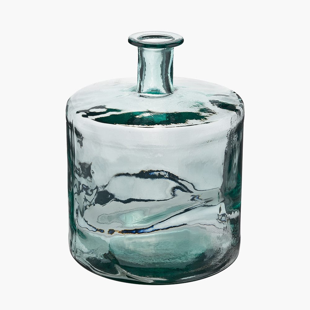 Clear Recycled Glass Bottle Vase.