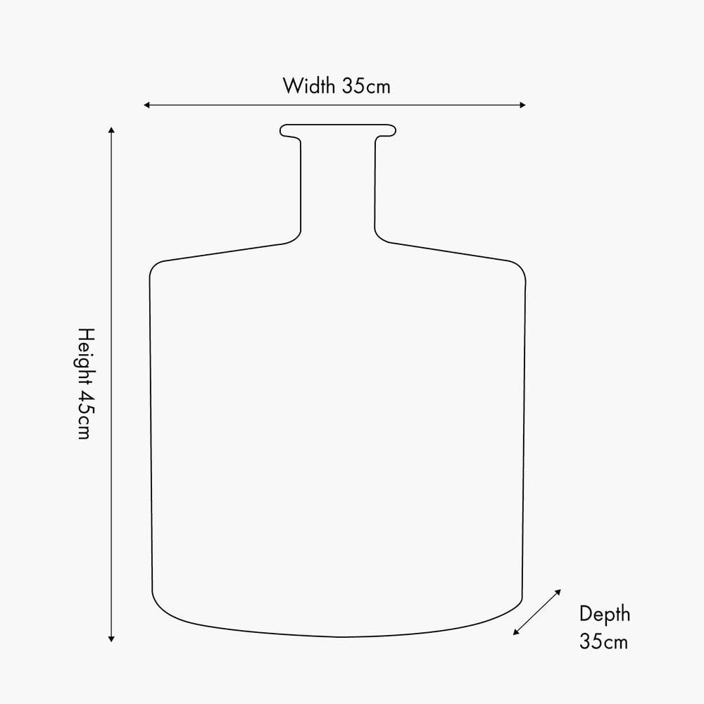 Clear Recycled Glass Bottle Vase.