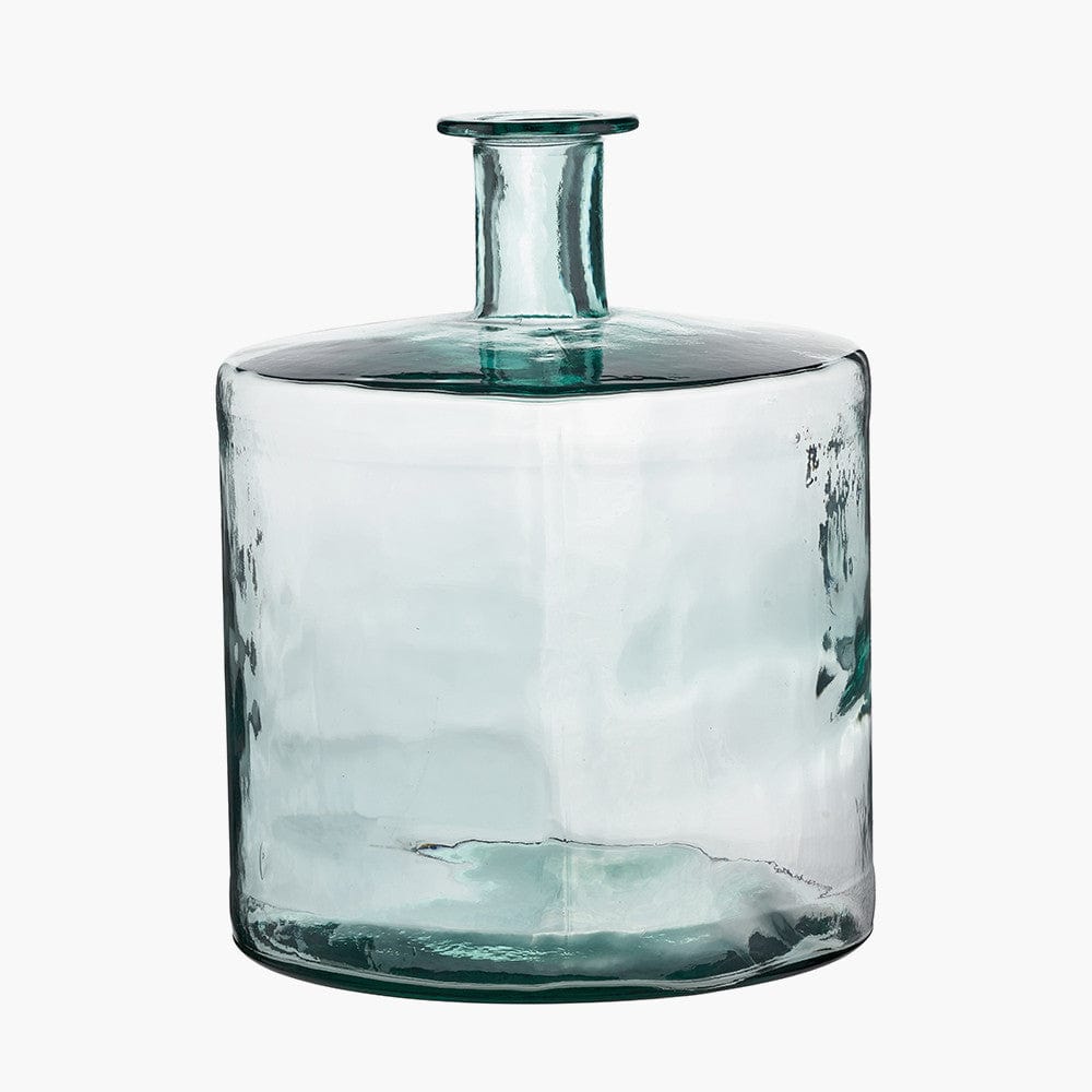 Clear Recycled Glass Bottle Vase.