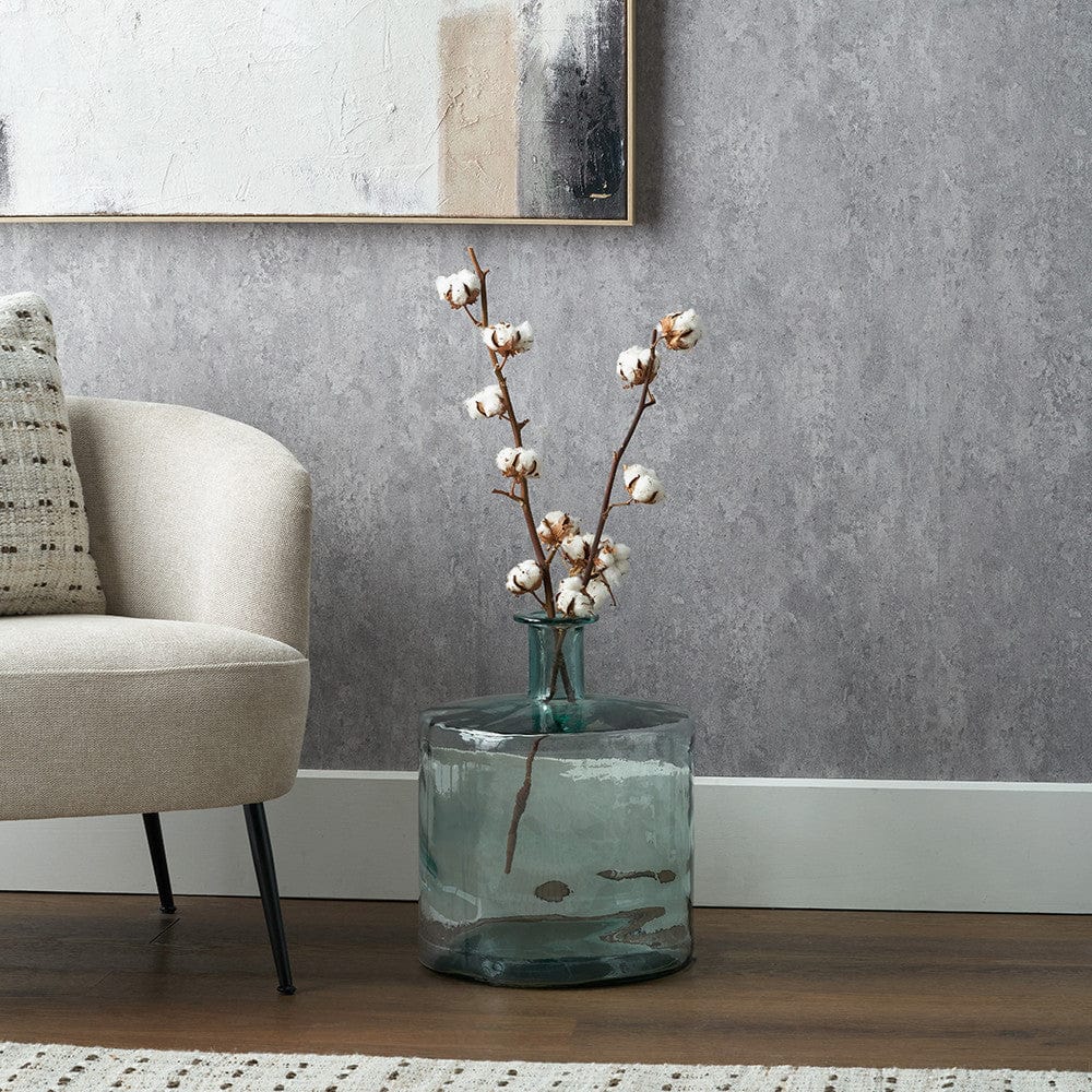 Clear Recycled Glass Bottle Vase.