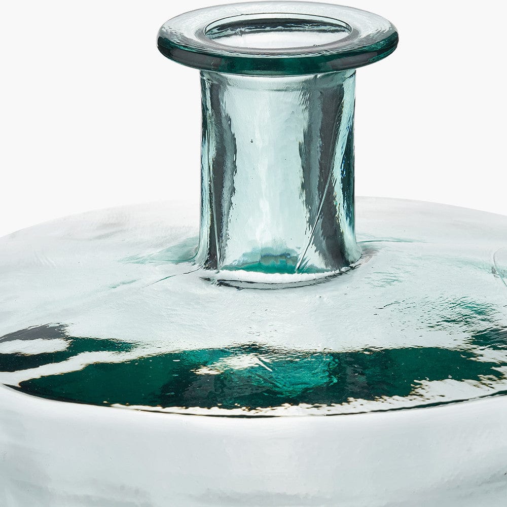 Clear Recycled Glass Bottle Vase.